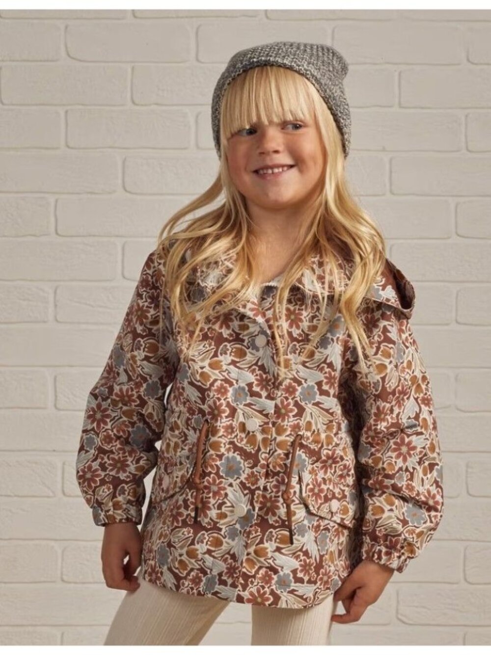 NWT Rylee + Cru Raincoat Jacket Brown Autumn Bloom NWT Girls 12-18 Month